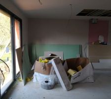 Mise en place des cloisons...
