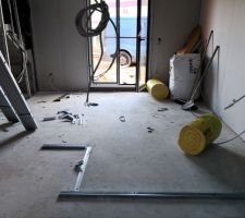 Mise en place des cloisons...