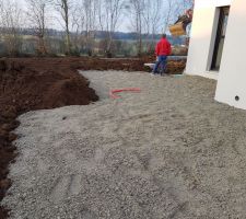 Terrasse en cailloux pour démarrer