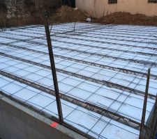 Hourdis polystyrène et ferraille posés