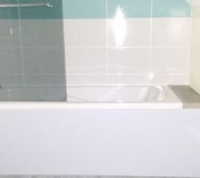 Coffrage salle de bain baignoire + pare-douche