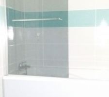 Coffrage salle de bain baignoire + pare-douche