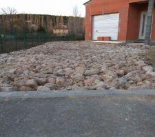 Empierrement de l'accès au garage