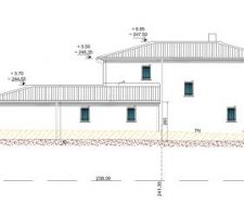Façade Nord de la maison.