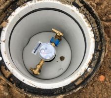 Pose du compteur d'eau