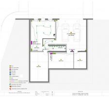 Plan réseau luminaires et prises sous-sol