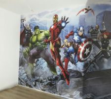 Fresque "Avangers " pour la chambre de notre loulou !! ;)