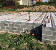 Pr&eacute;paration de la dalle.