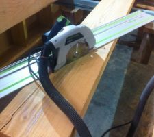 On coupe le maximum à la scie circulaire (Festool HK85)