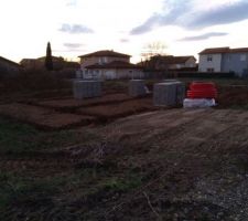Terrassement terminé à la fin de la première journée