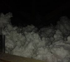 Fin du remblaiement (quand même isolation des combles du garage)