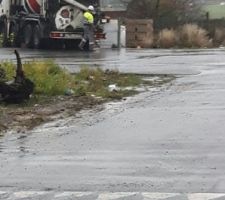 Toupie pour couler la dalle du vide sanitaire.