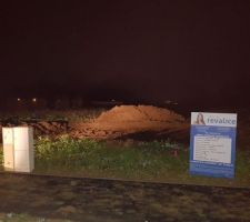 Début du terrassement des fondations de notre maison
