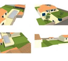Vue fictive des futurs extérieurs avec les niveaux bien calés