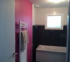 Salle de bain (manque encore le miroir géant à côté du sèche serviette)
