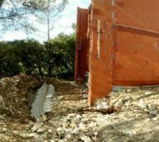 Fondations mur de sout&egrave;nement