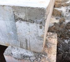 Ségrégation du béton de la dalle