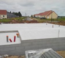 La dalle est finie, plus qu'a laisser sécher !