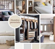 Planche d'inspirations pour la chambre parentale