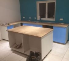 Provisoire - Montage meubles cuisine et plans de travail