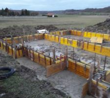 Beton banche en cours de s&eacute;chage