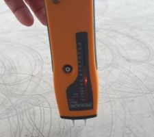 Relevé hygrométrie après 4 semaines de séchage : DANS LE ROUGE !!
