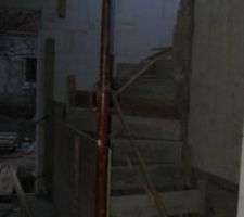 Pr&eacute;paration de l'escalier
