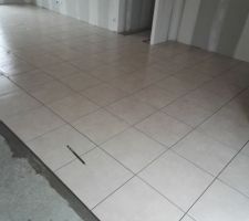 Carrelage en cours (Pièce à vivre)