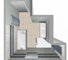Vue de la salle de bain 3D