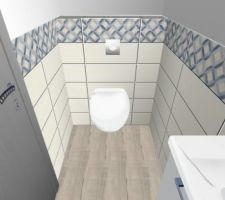 Vue 3D des toilettes