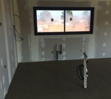 Chape en cours de s&eacute;chage