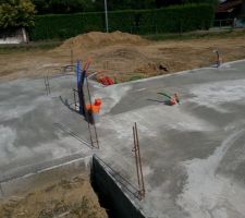 Dalle en cours de séchage
