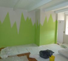 Chambre 2 : peinture (porte)