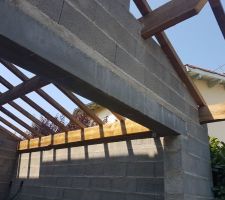 Toit de la chambre parentale et garage