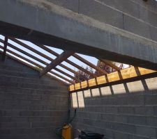 Toit de la chambre parentale et garage