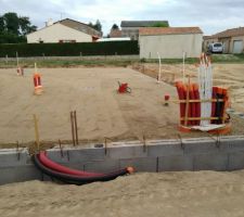 Passage des réseaux et mise en place du remblai