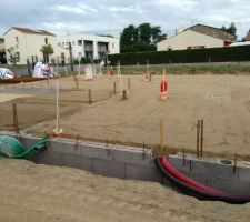 Passage des réseaux et mise en place du remblai