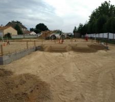 Passage des réseaux et mise en place du remblai