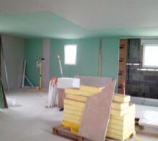 Laine de verre feraille et plaquage sa avance ^^