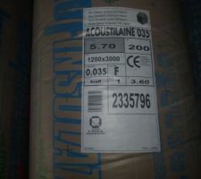 Isolation du plafond avec du knauf acoustilaine 035 de 20 mm