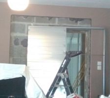 Installation d'une porte a galandage