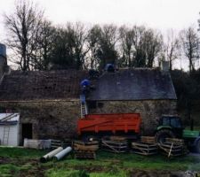 Démontage de l'ancienne couverture