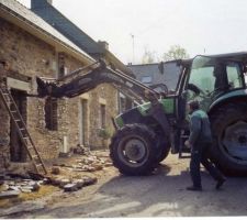 Pose des linteaux granit