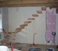 Doublage mur escalier