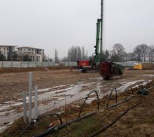 Engin installation de pieux