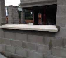 Pose des rebords de fenetres