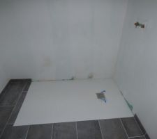 Pose receveur salle de bain : 1,60 m (douche &agrave; l'italienne)