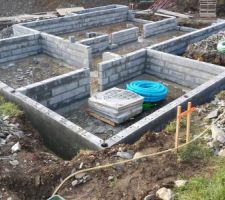 Réalisation du vide sanitaire en cours