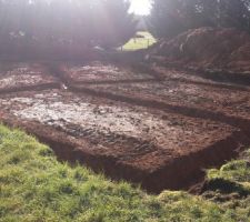 Fondations creus&eacute;es