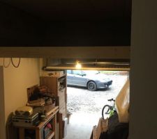 Mezzanine Garage, de quoi y mettre tout le matos de ski, les cartons qu'on ouvrira que rarement....
